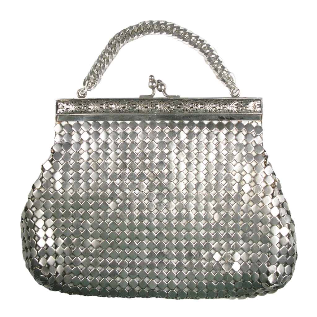 Original Vintage 1920's Silver Chain Mail Clutch