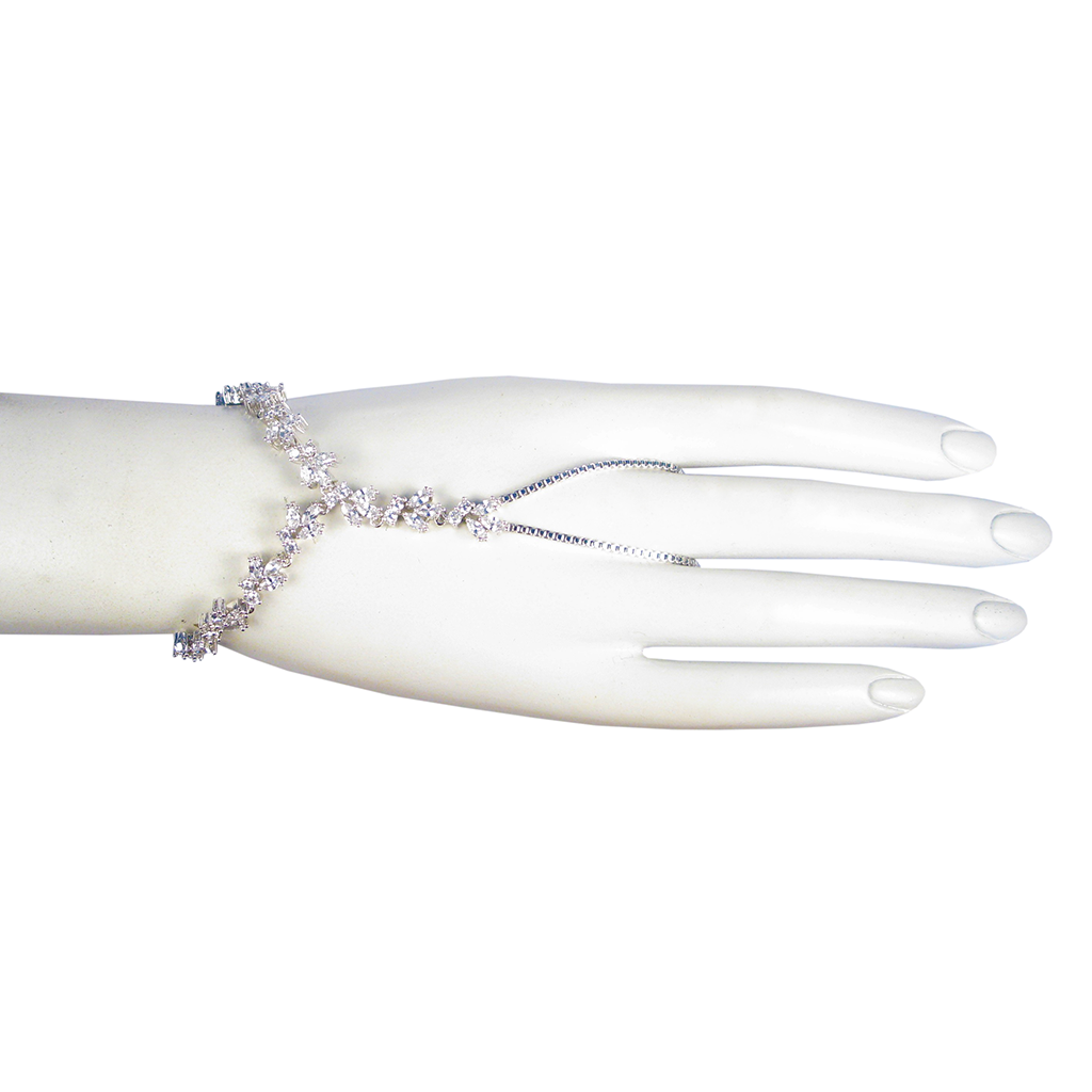 Premium Bracelet with attached Finger Ring -Gold-G2625 – vrikshamindia