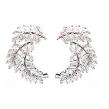 Load image into Gallery viewer, Laurel Leaf Baguette Diamontage™ 6.0 Carat Ear Cuffs